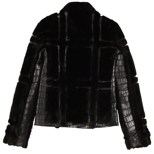 Gucci Asymmetric Mink & Crocodile Leather Jacket by Tom Ford, Fall 2004