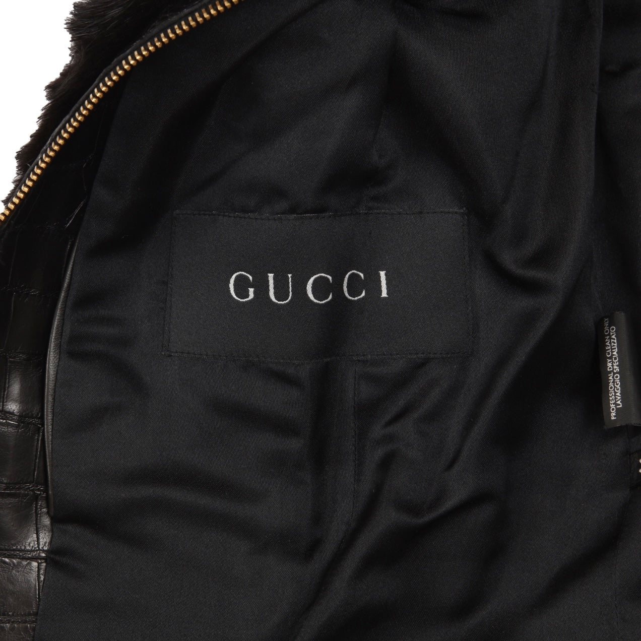 Gucci Asymmetric Mink & Crocodile Leather Jacket by Tom Ford, Fall 2004