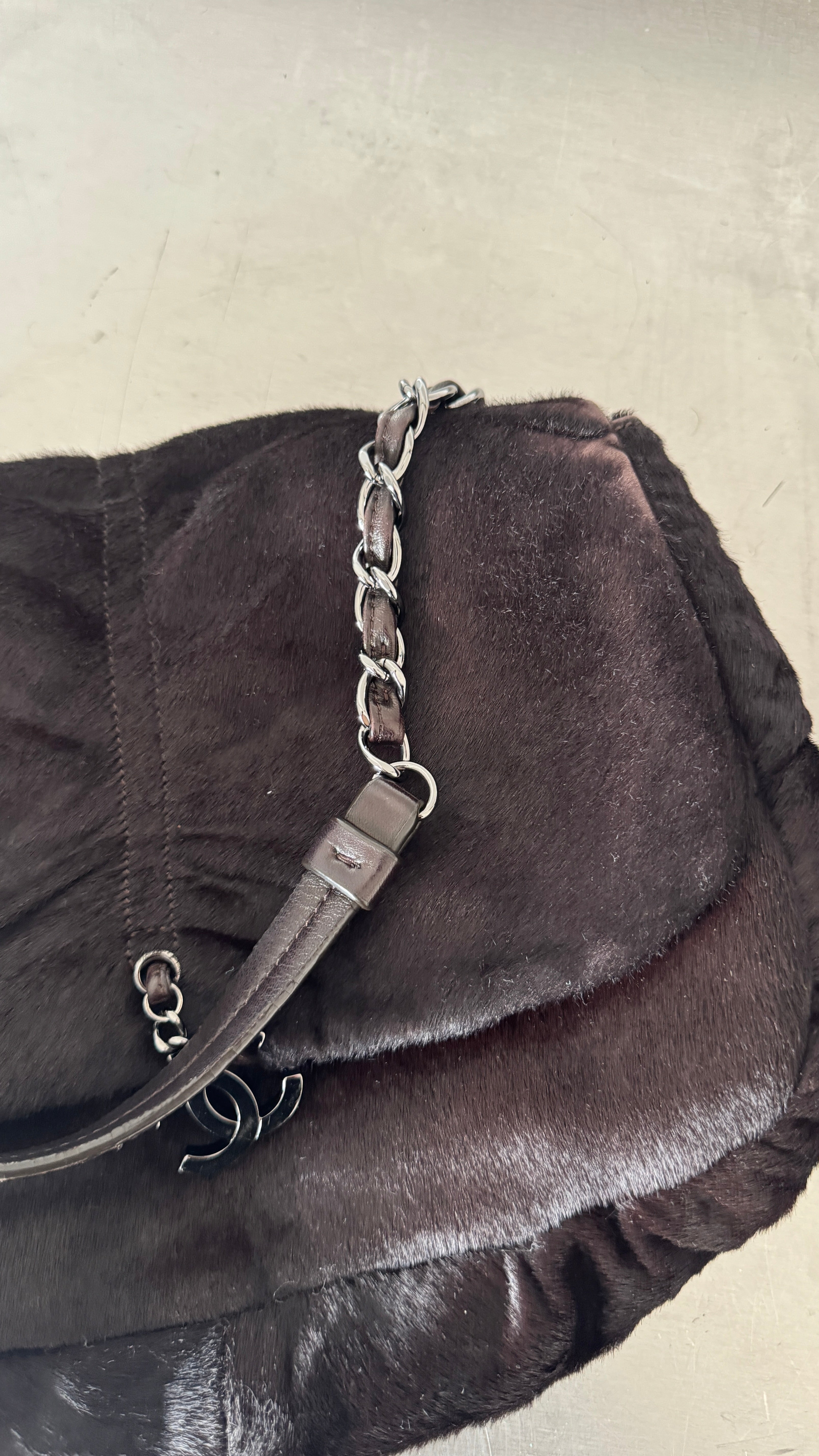 Chanel Dark Brown Pony Hair Shoulder Bag (2006/7 Rare)