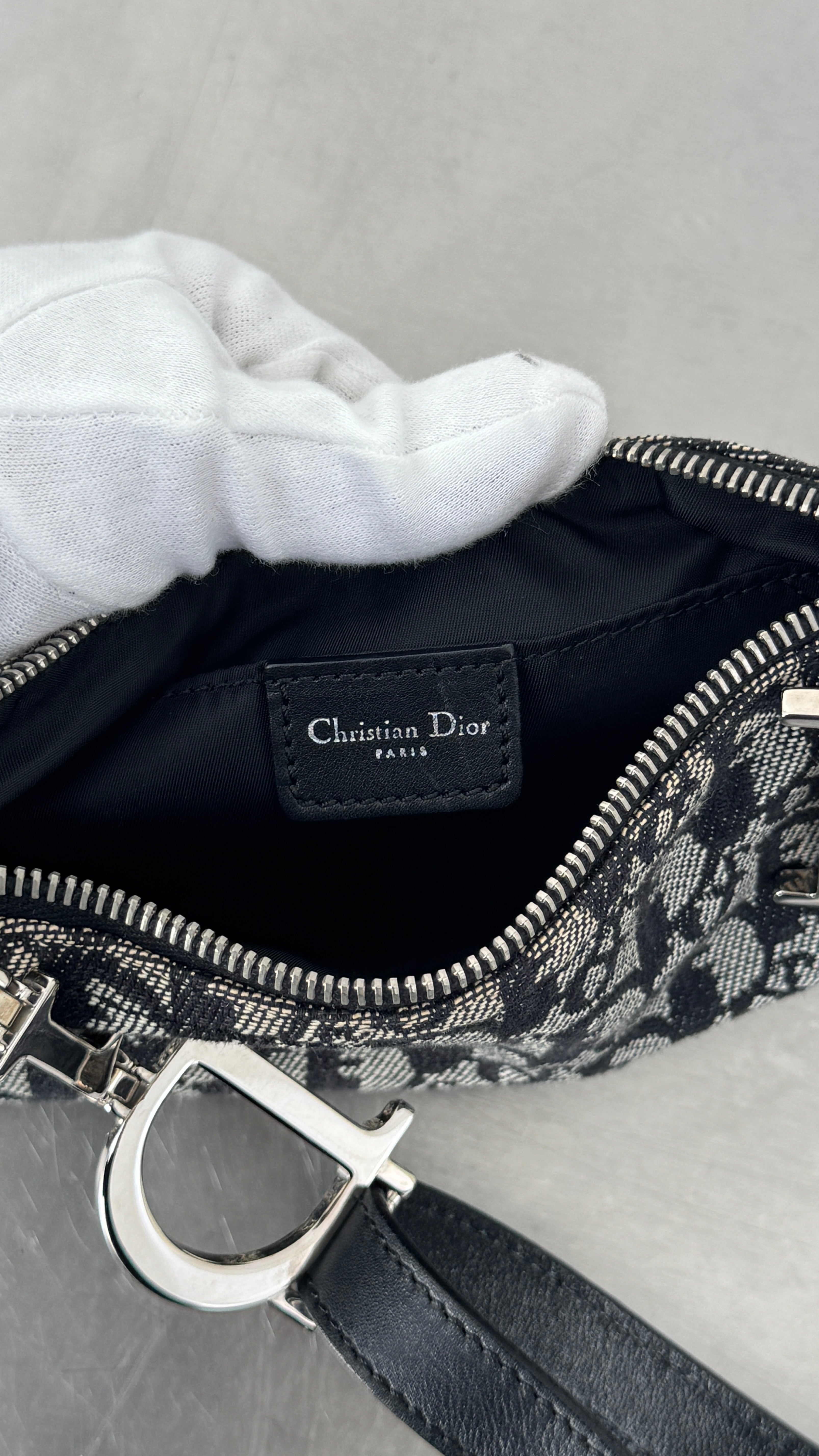 Christian Dior Navy Trotter Charm Pochette (2004/5 Rare)