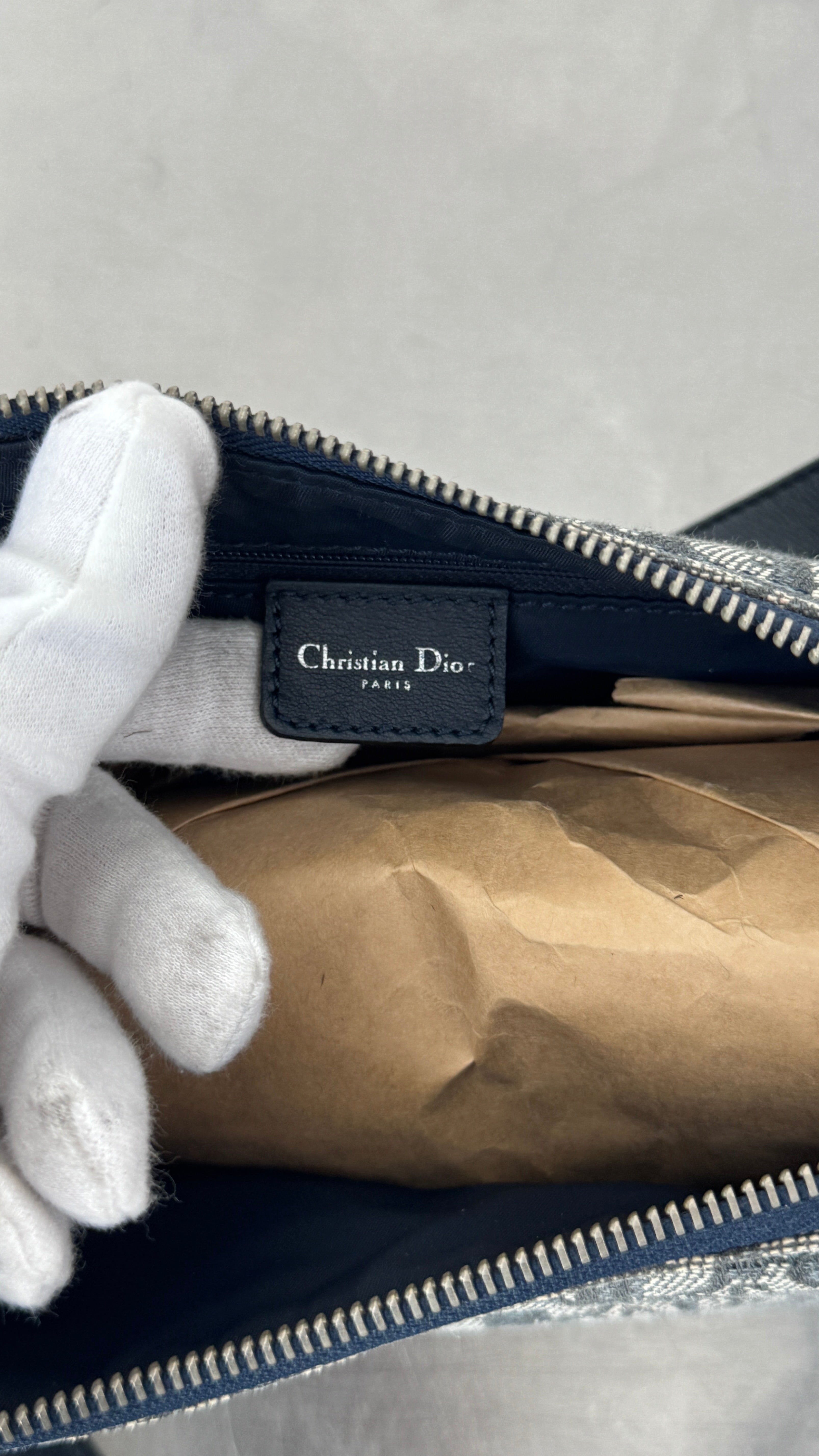 Christian Dior Navy D Charm Bag (2006 Vintage)