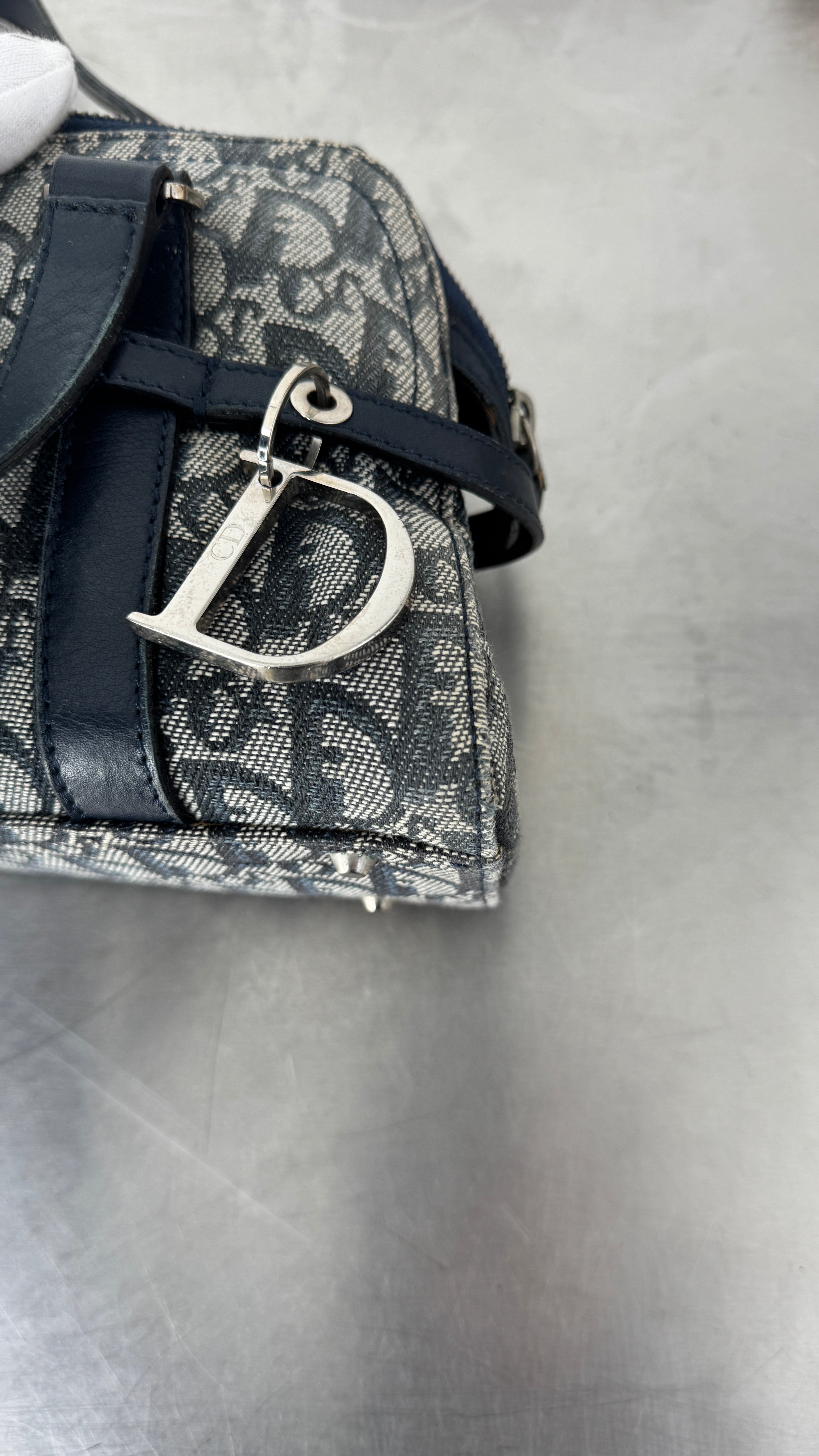 Christian Dior Navy D Charm Bag (2006 Vintage)