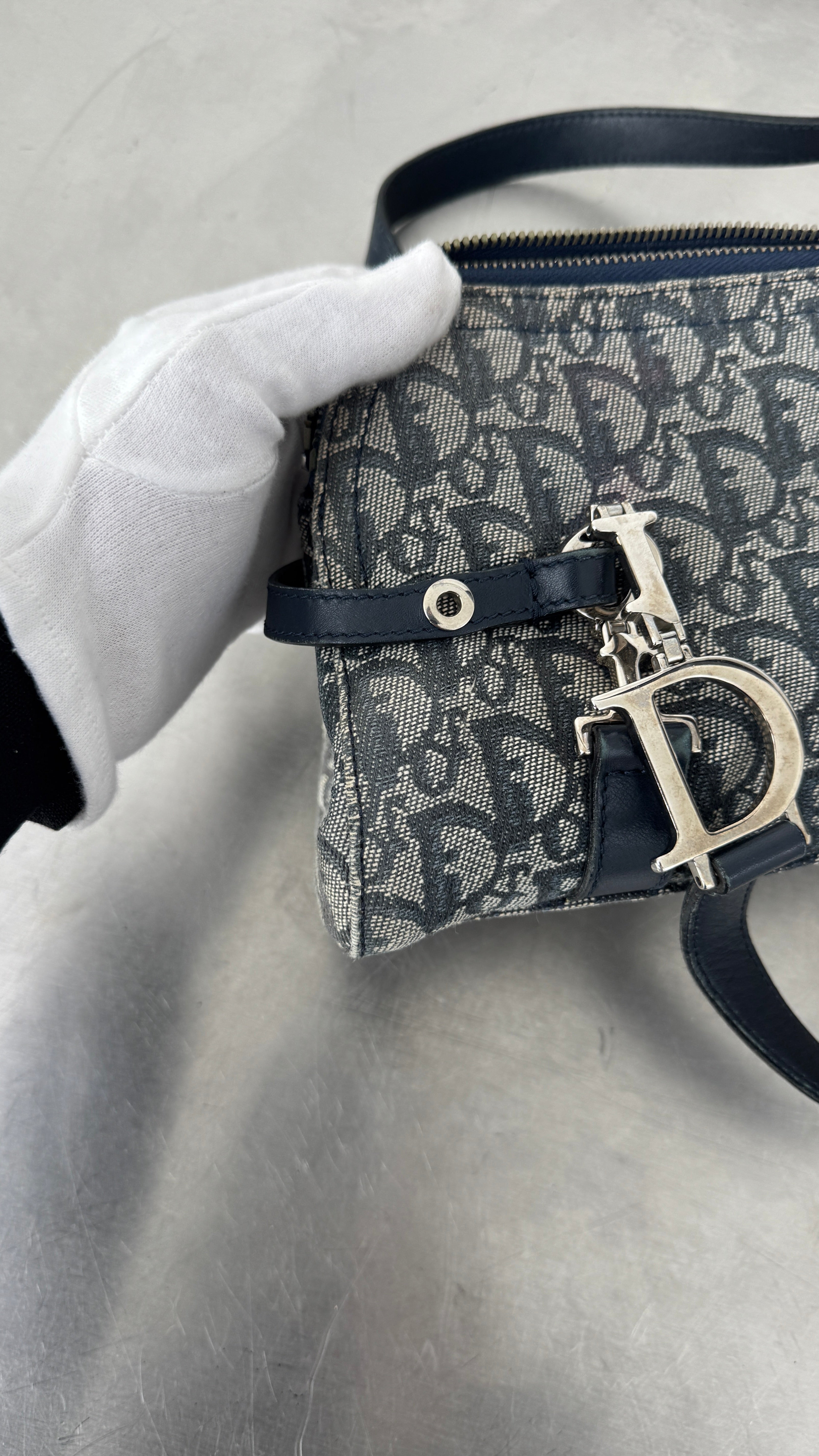 Christian Dior Navy D Charm Bag (2006 Vintage)