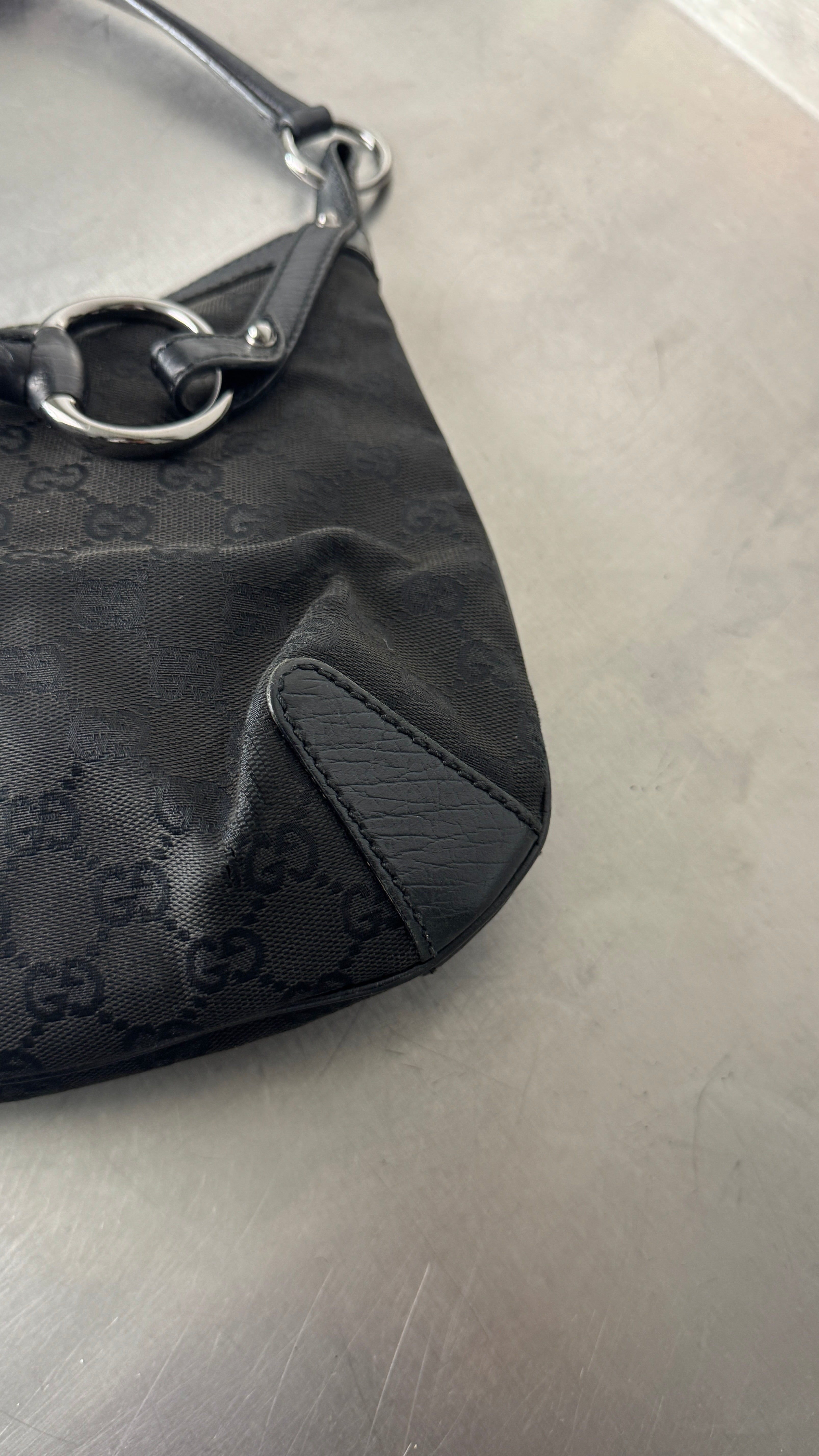 2000's Gucci Black Horsebit Bag