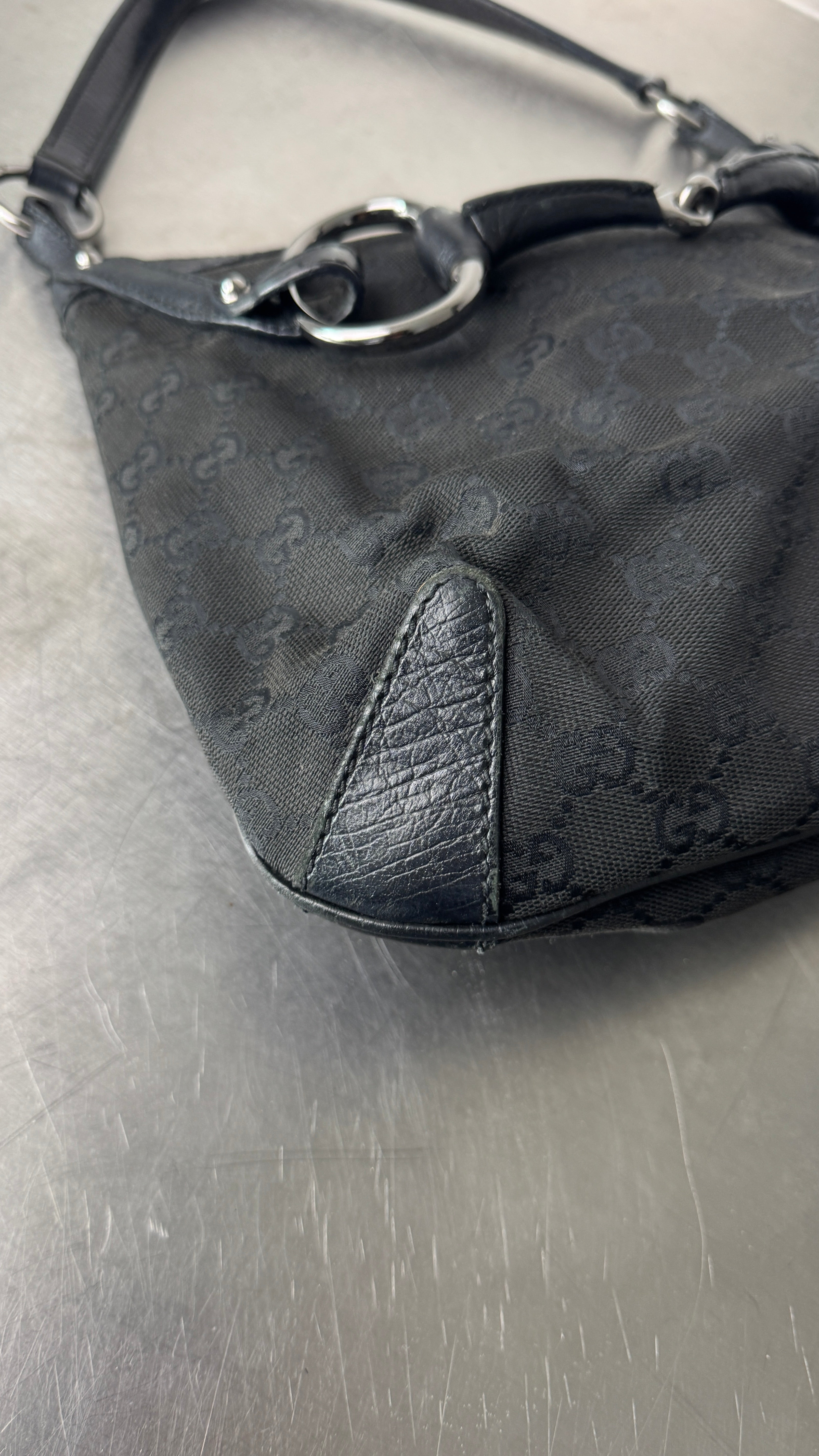 2000's Gucci Black Horsebit Bag