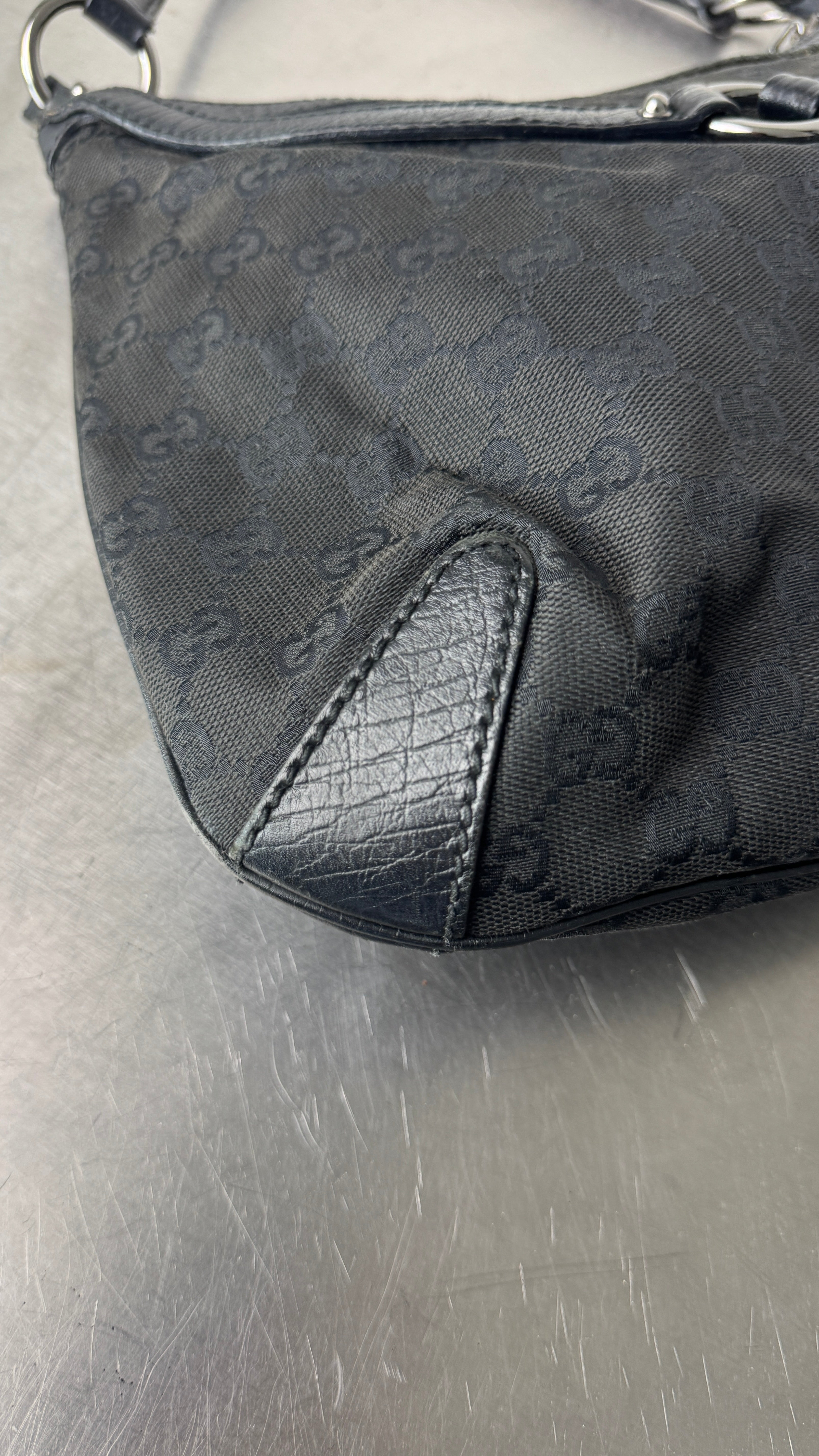 2000's Gucci Black Horsebit Bag