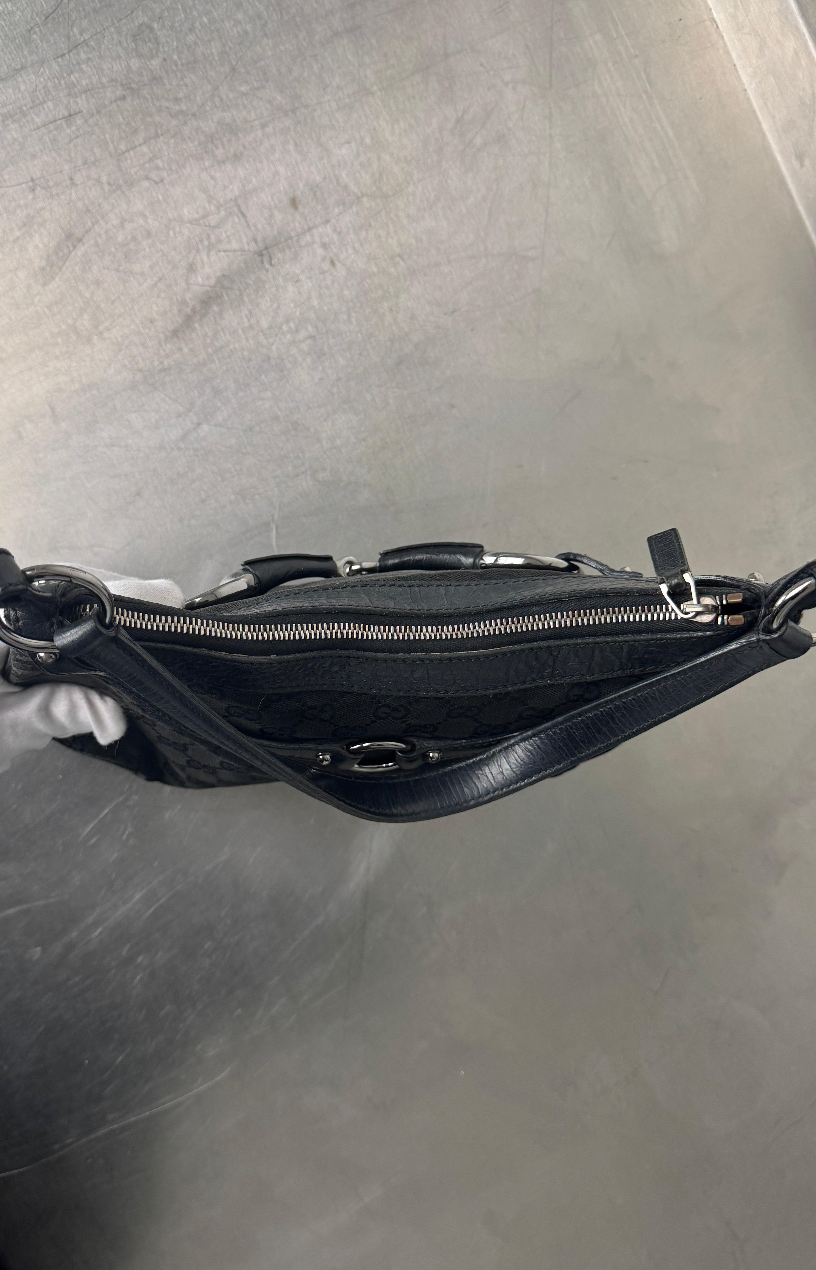 2000's Gucci Black Horsebit Bag