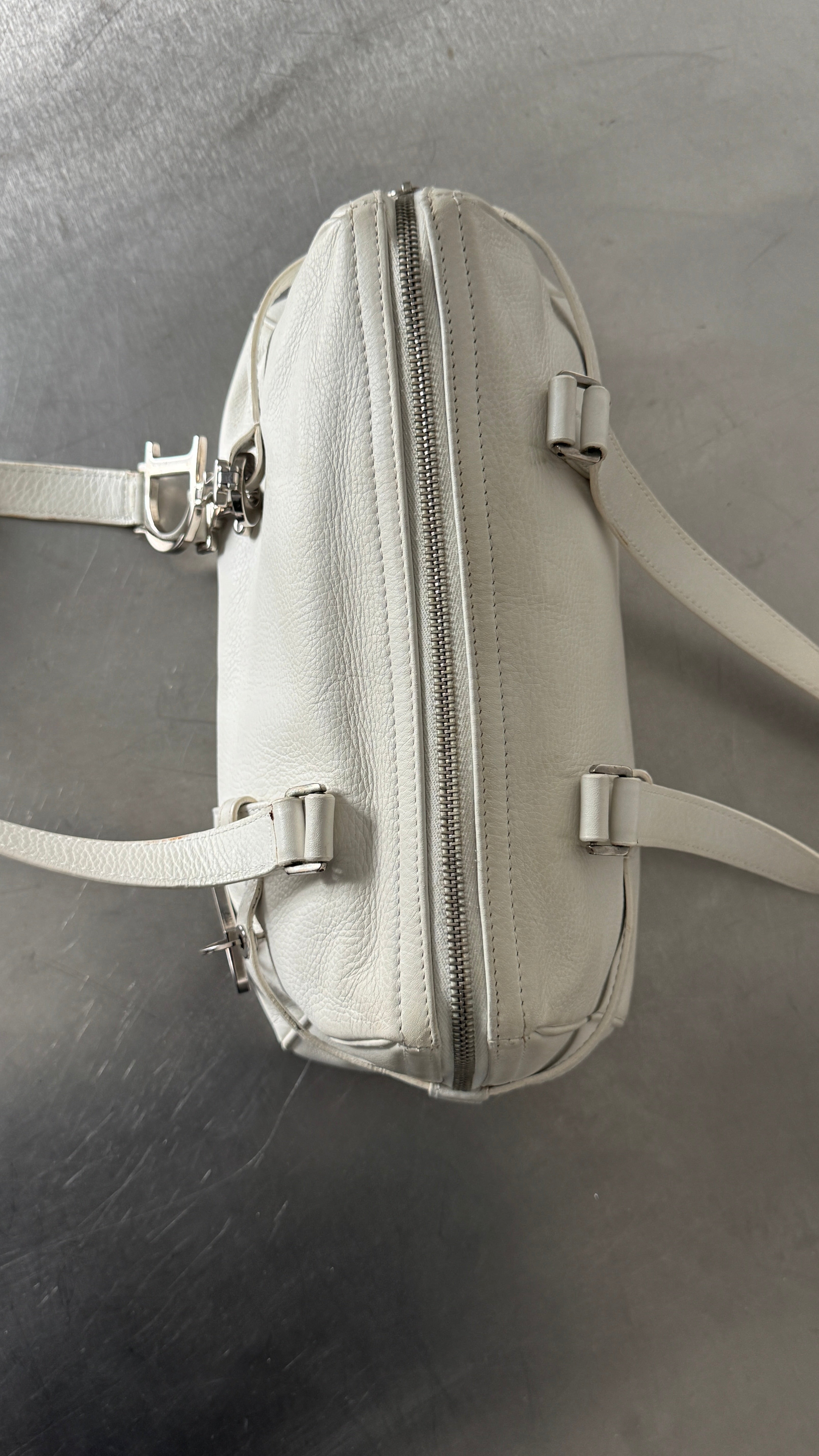 Christian Dior White D Charm Bag (2006 Vintage)