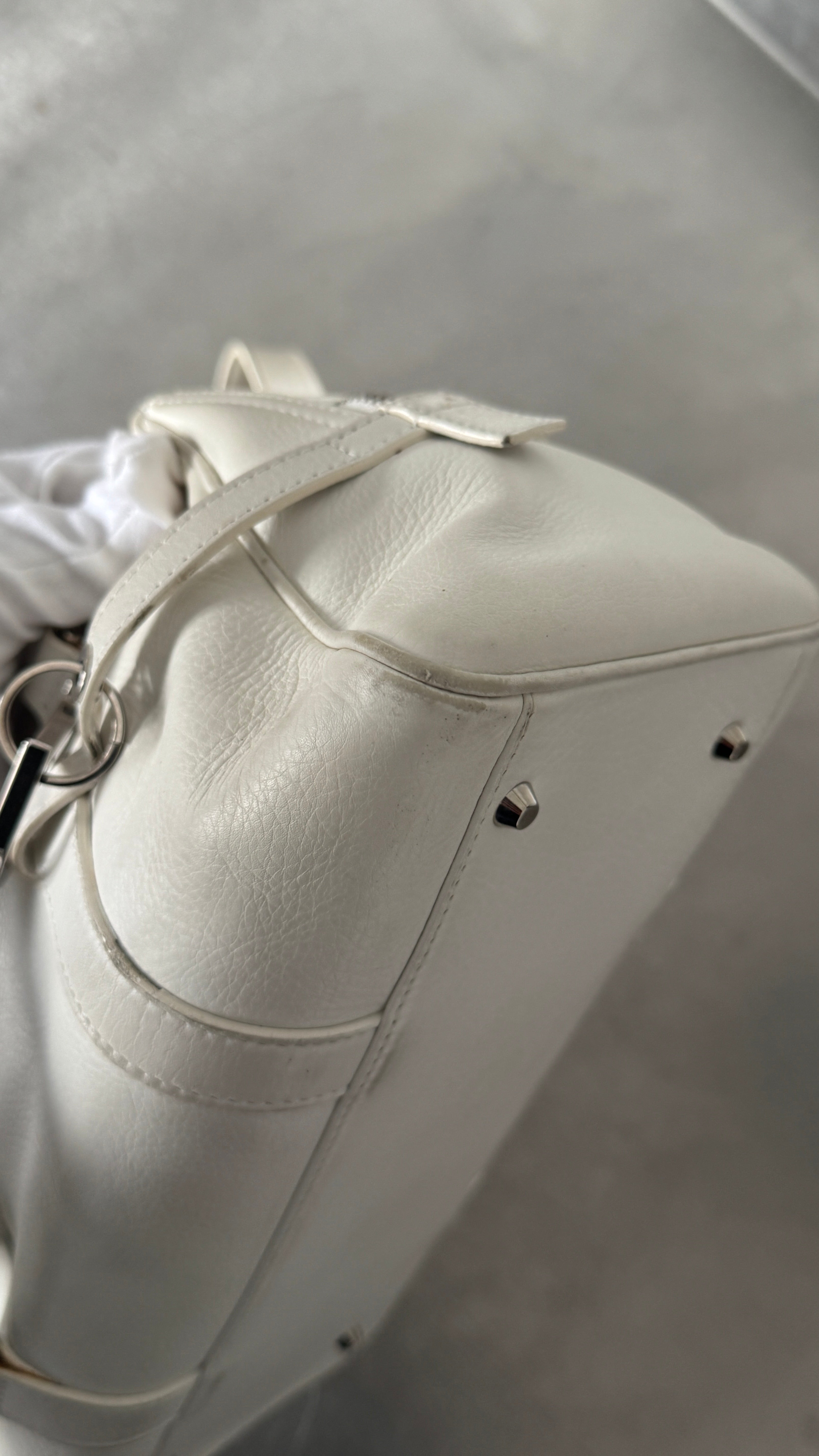 Christian Dior White D Charm Bag (2006 Vintage)