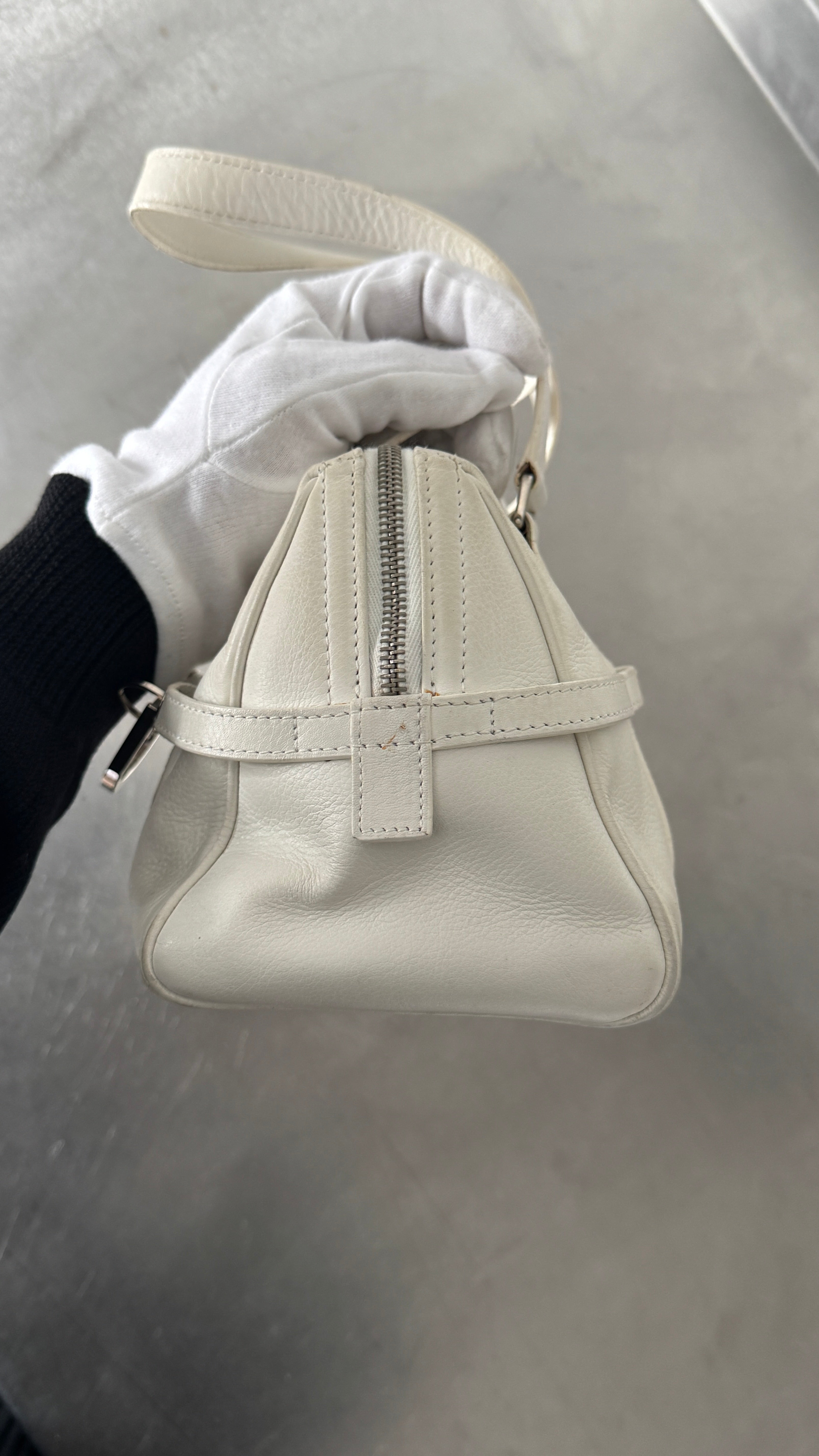 Christian Dior White D Charm Bag (2006 Vintage)
