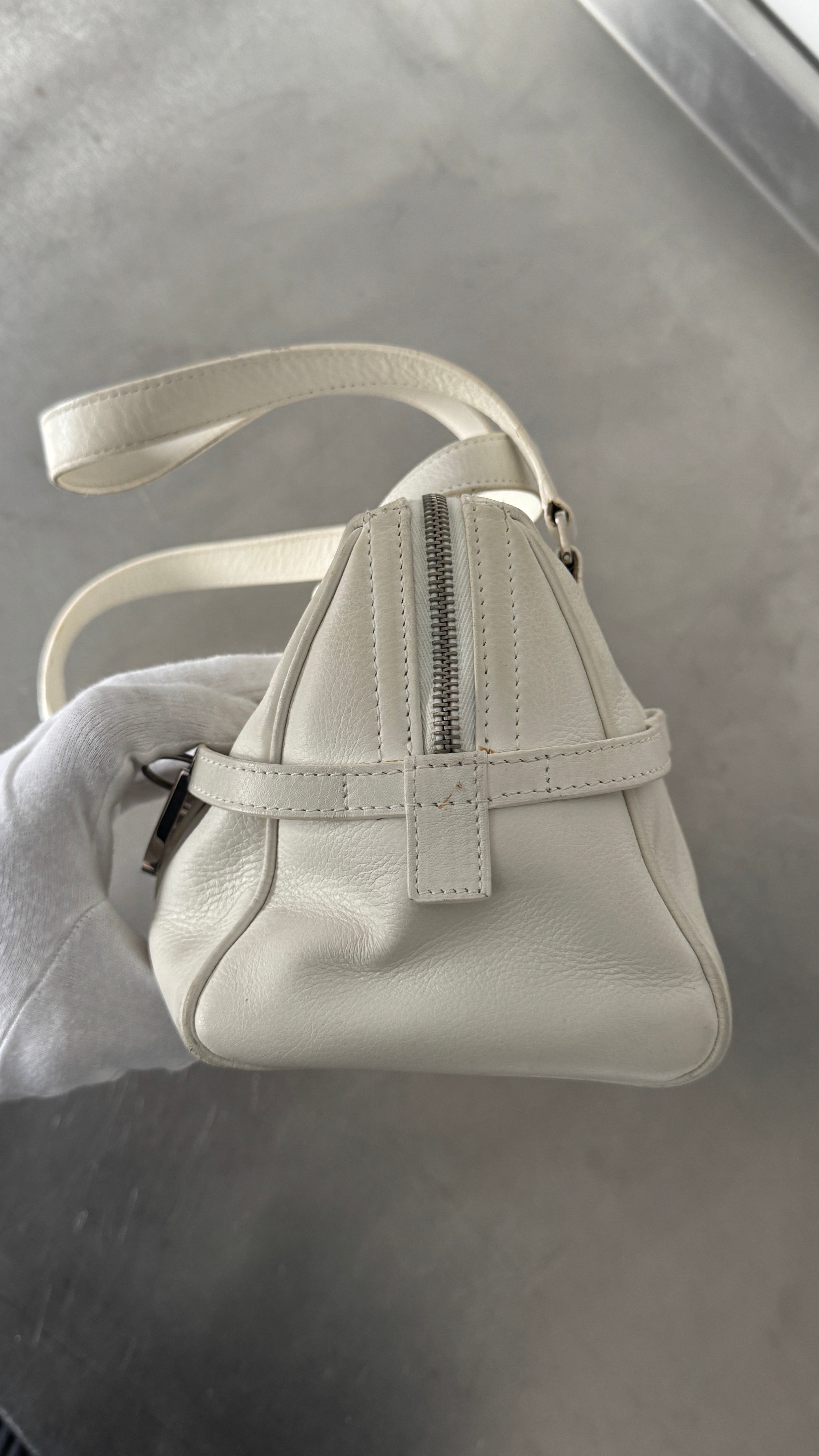 Christian Dior White D Charm Bag (2006 Vintage)