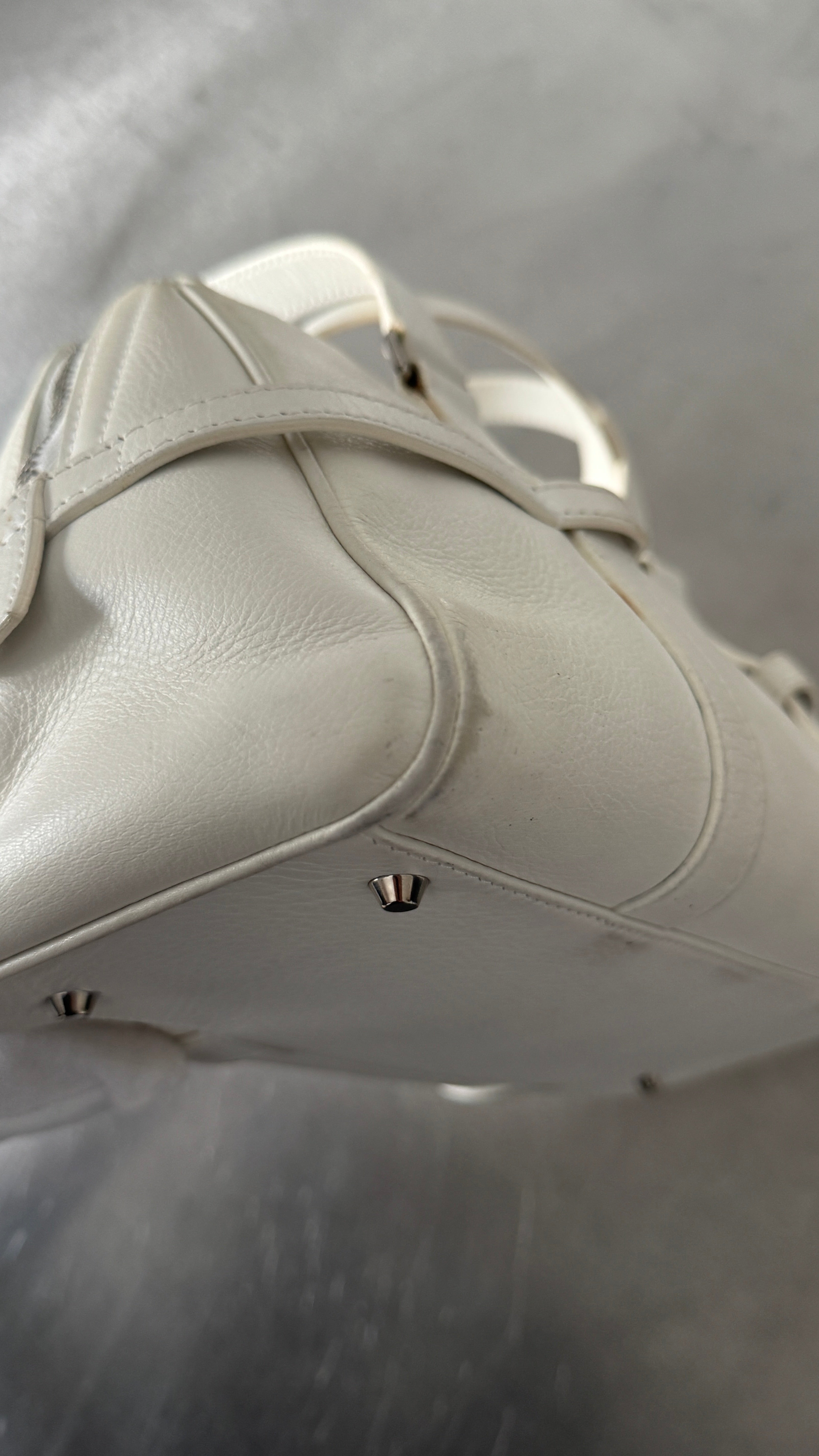 Christian Dior White D Charm Bag (2006 Vintage)