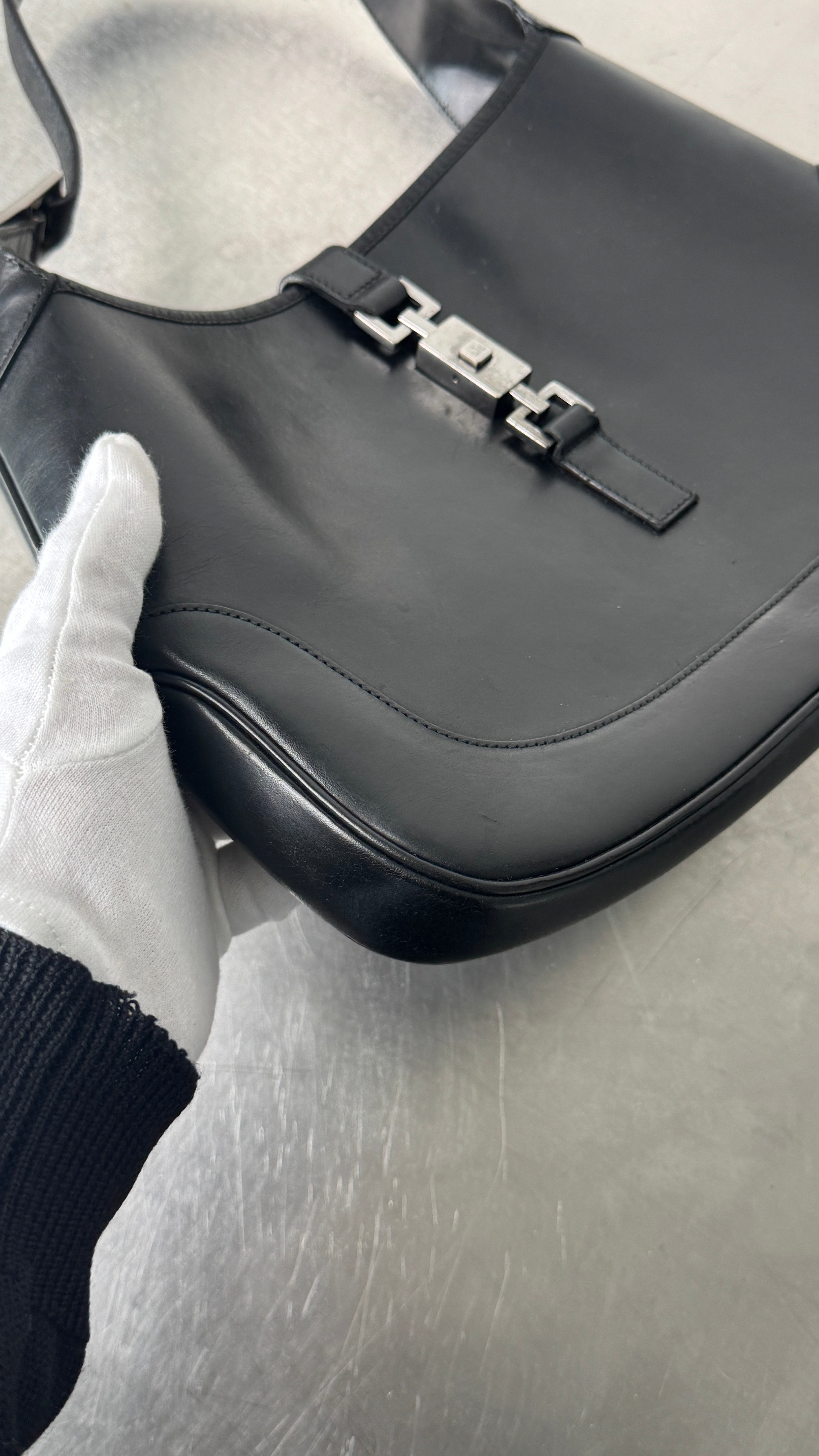 1990's Gucci Black Jackie Shoulder Bag