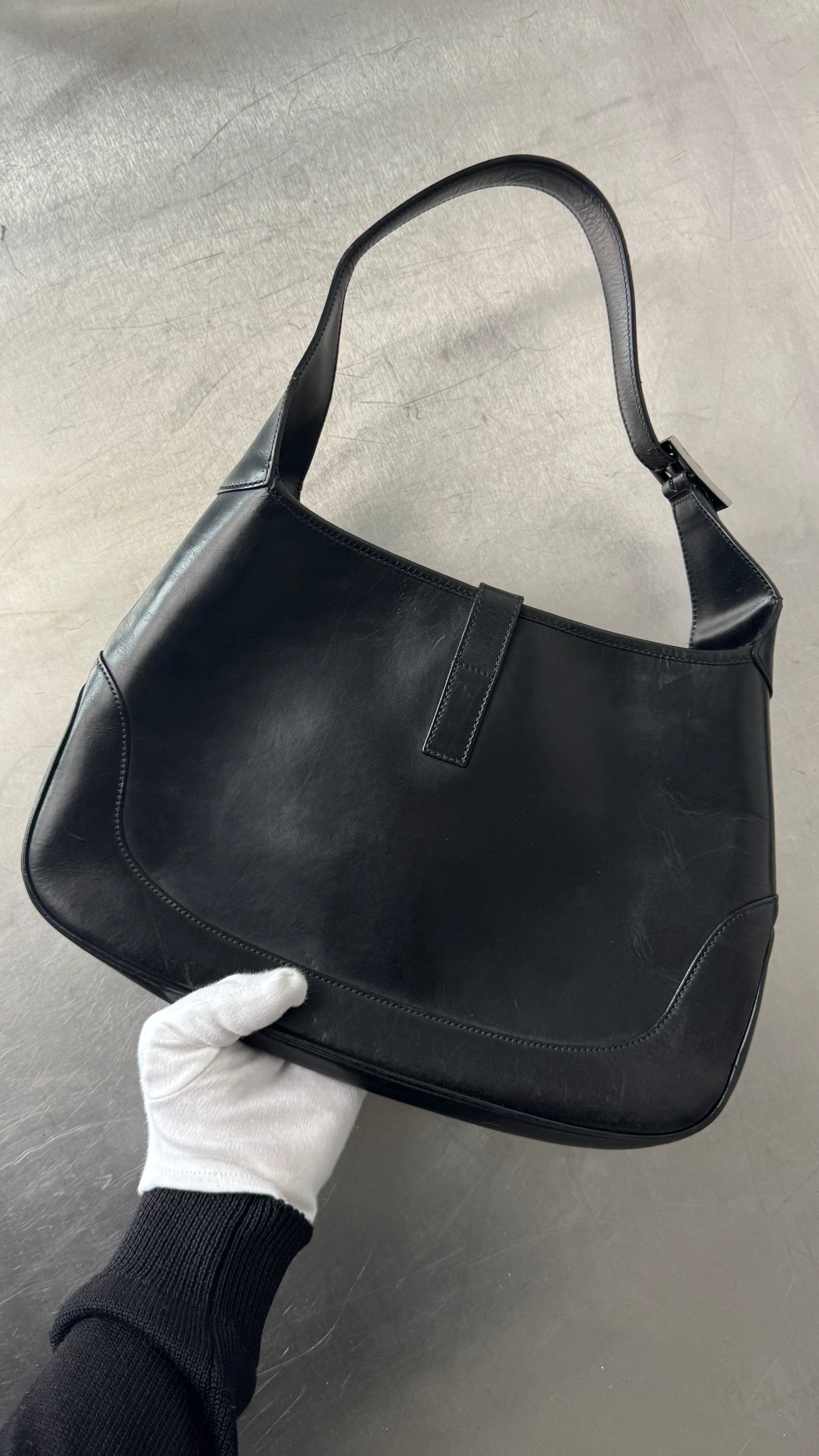 1990's Gucci Black Jackie Shoulder Bag