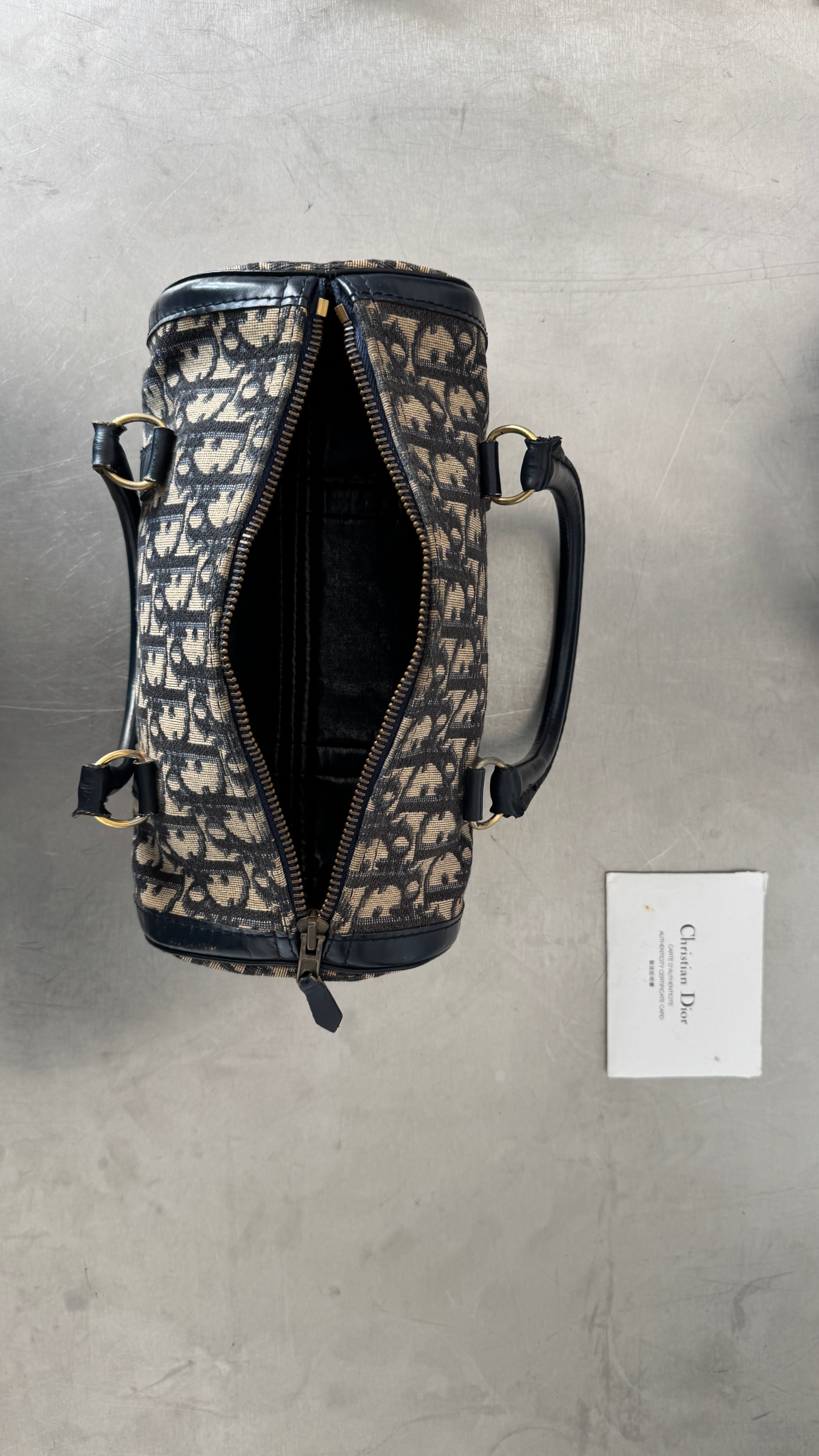 2004 VINTAGE Christian Dior Navy Boston Bag