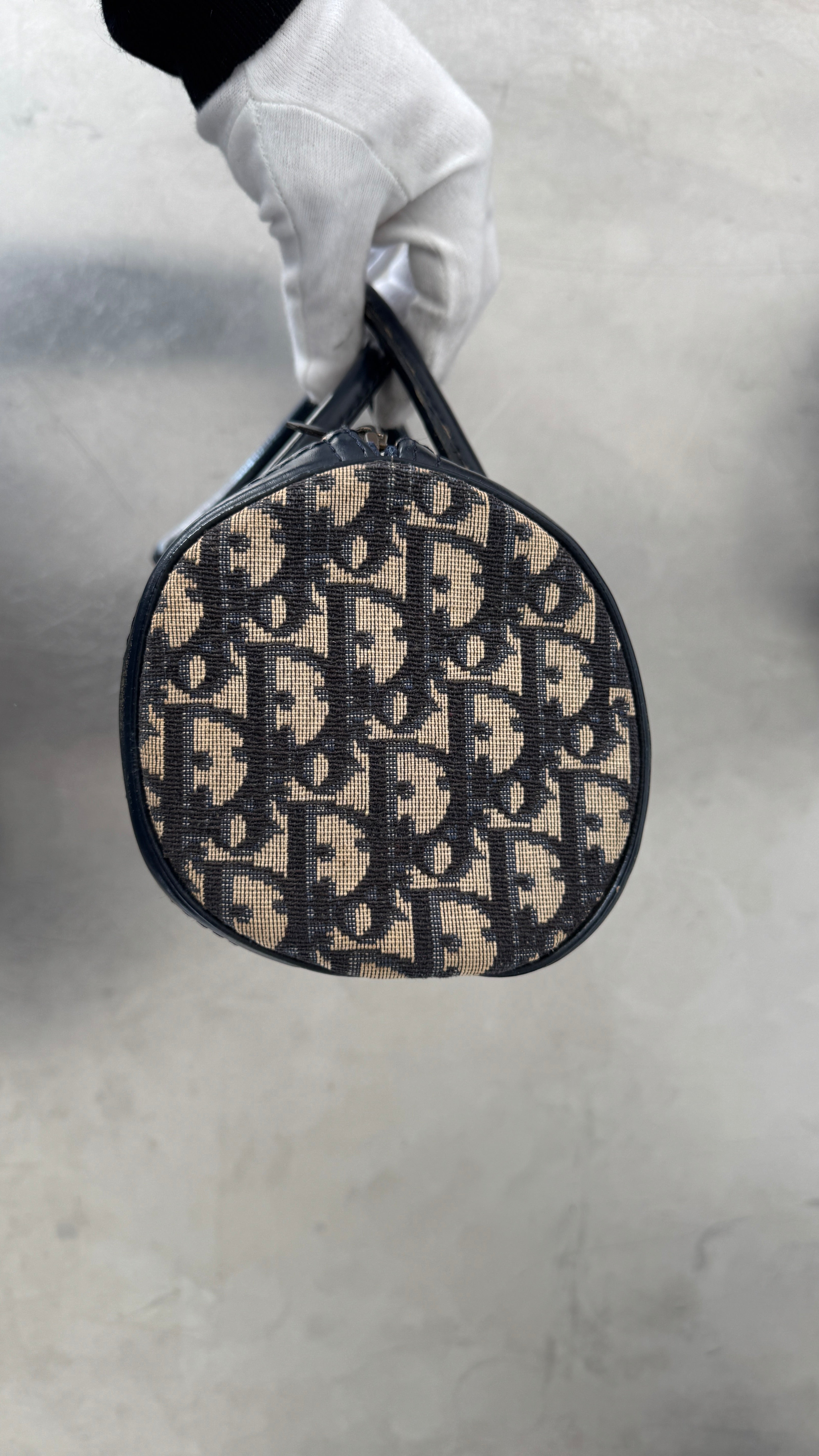 2004 VINTAGE Christian Dior Navy Boston Bag