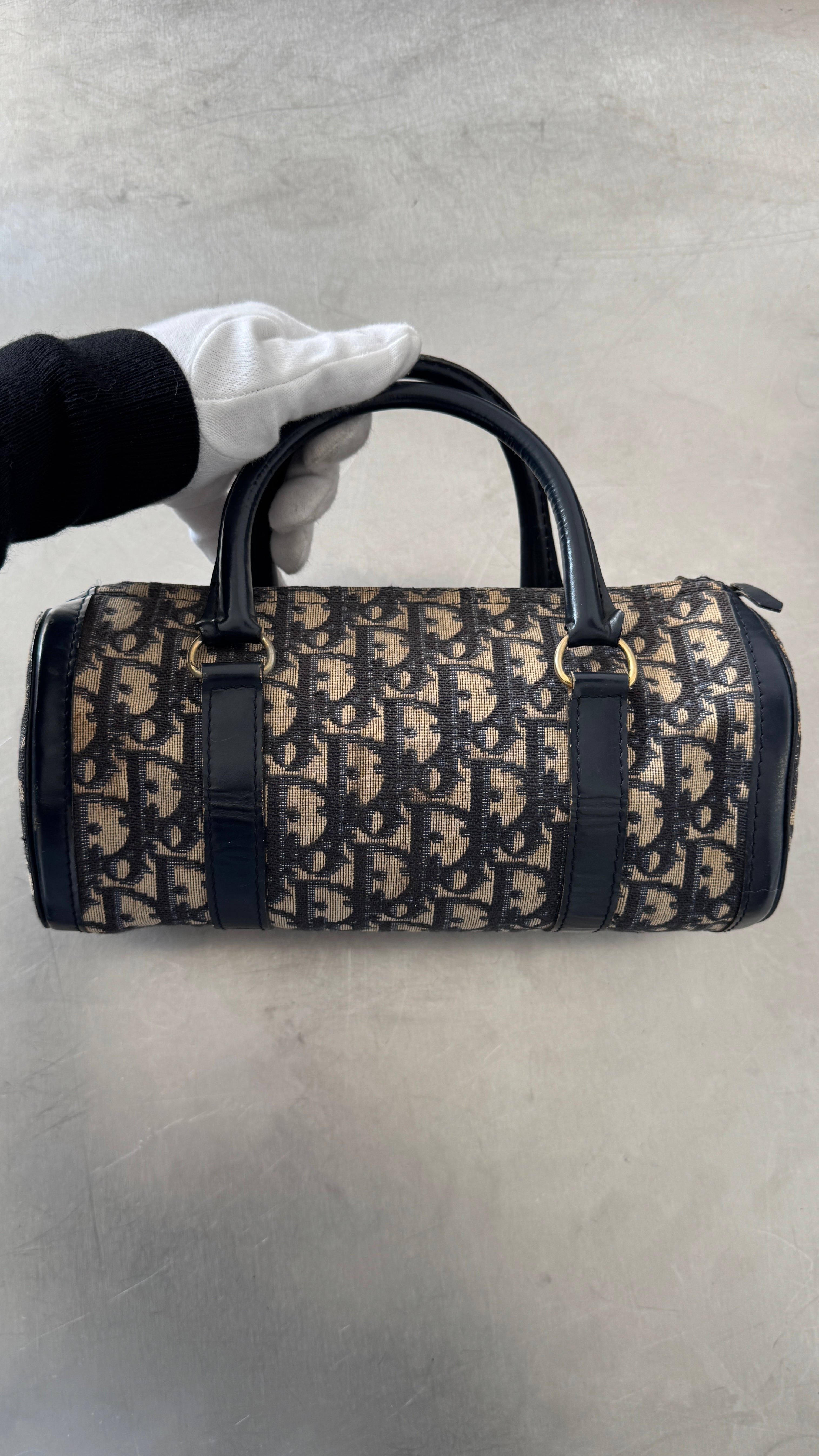 2004 VINTAGE Christian Dior Navy Boston Bag