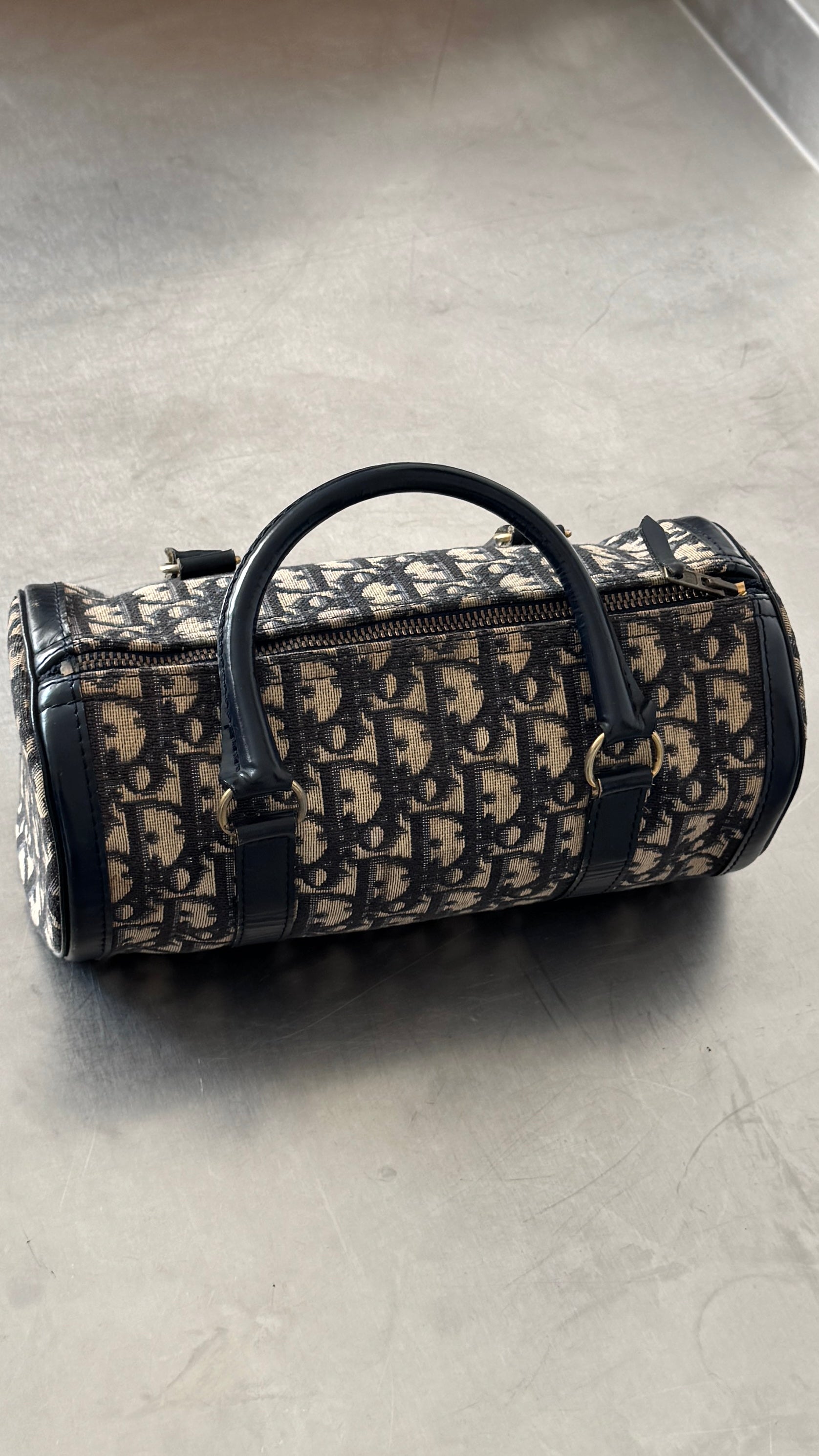 2004 VINTAGE Christian Dior Navy Boston Bag