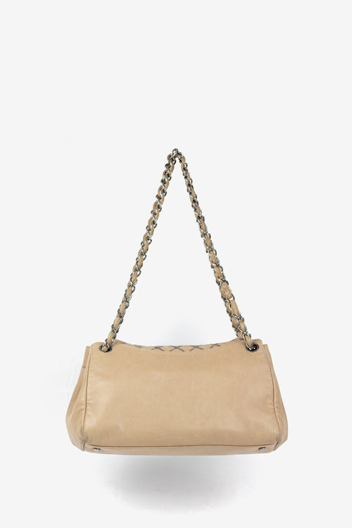 Chanel Beige Accordion Flap Bag (2004/5 Vintage)
