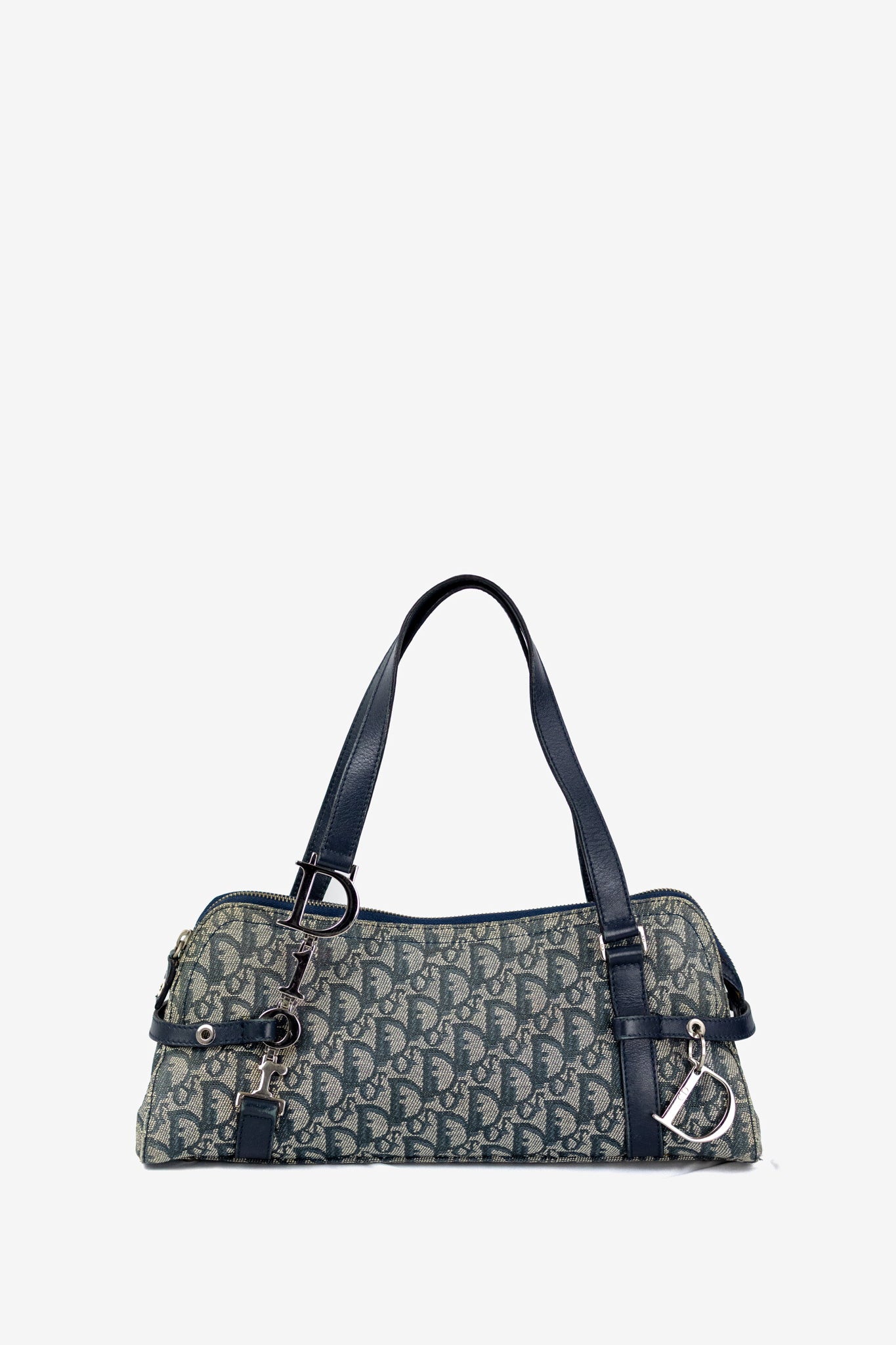 2006 VINTAGE Christian Dior Navy D Charm Bag