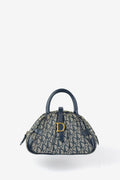 2004 RARE Christian Dior Navy Saddle Bowler Bag