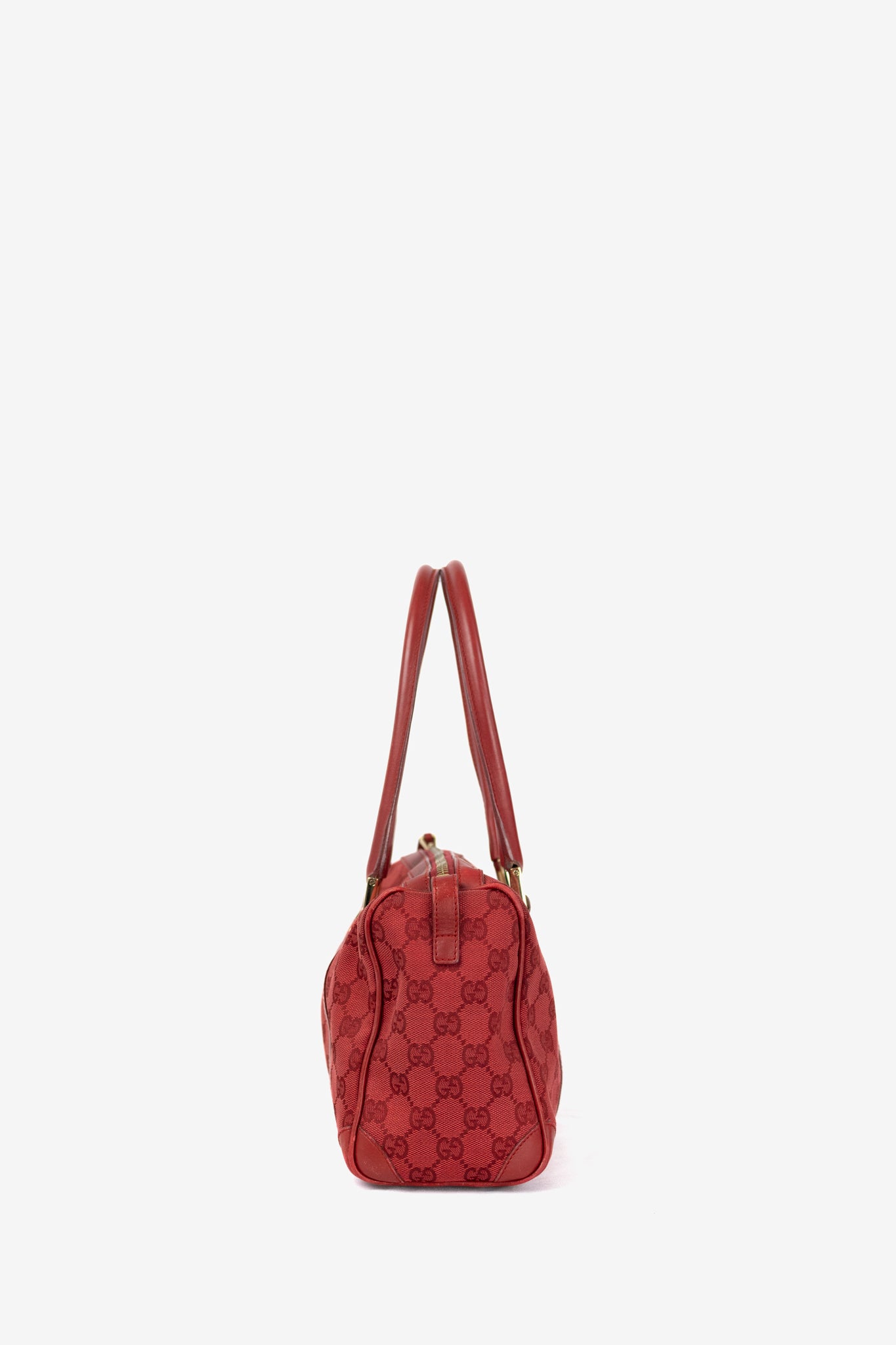 2000's Gucci Red Boston Shoulder Bag