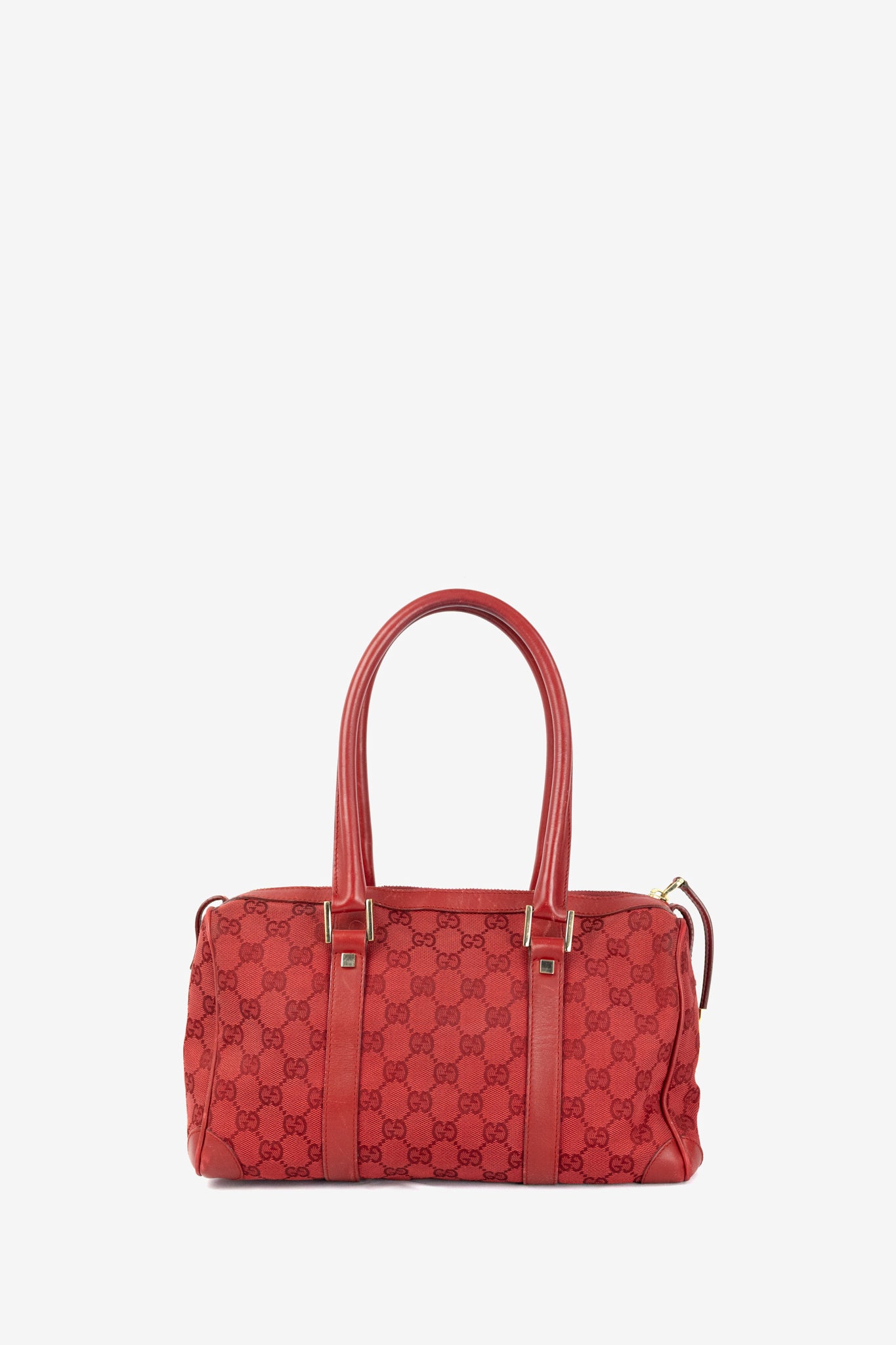 2000's Gucci Red Boston Shoulder Bag