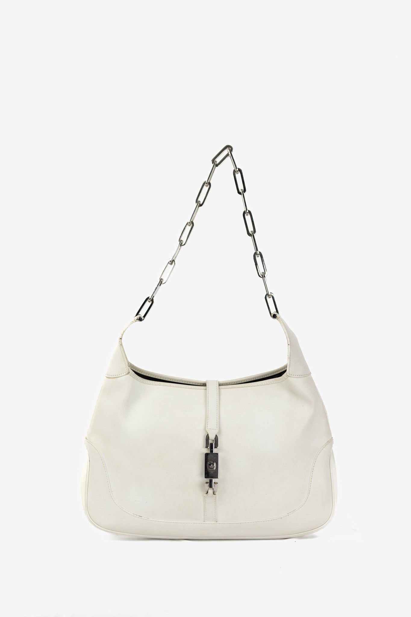 2000's Gucci White Jackie Shoulder Bag
