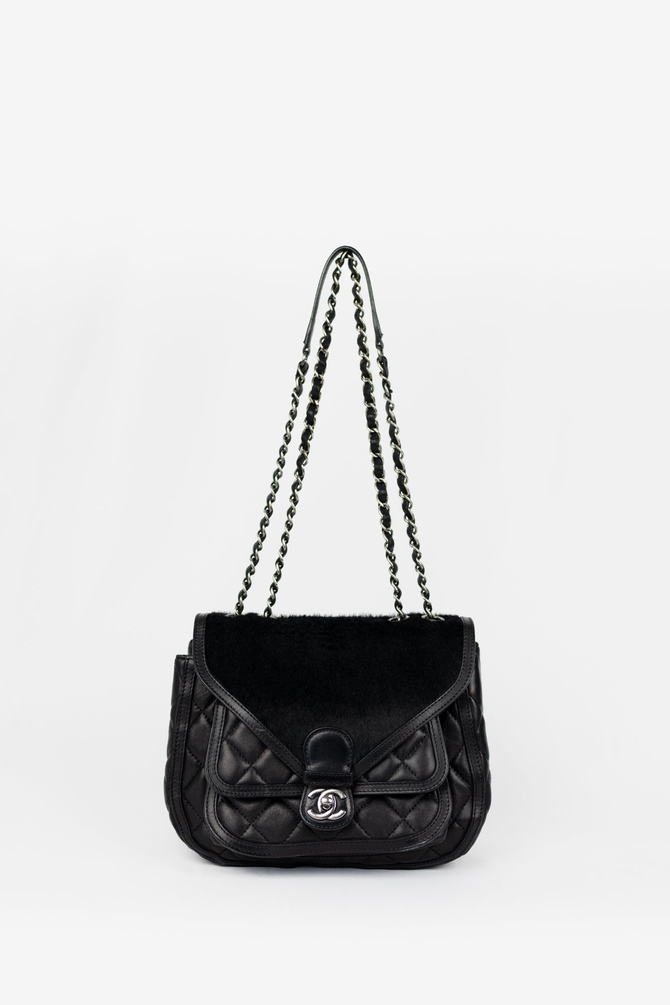 Chanel Paris Salzburg Pony Hair Shoulder Bag (Rare)