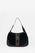 Gucci Black Suede Jackie Shoulder Bag (Rare)