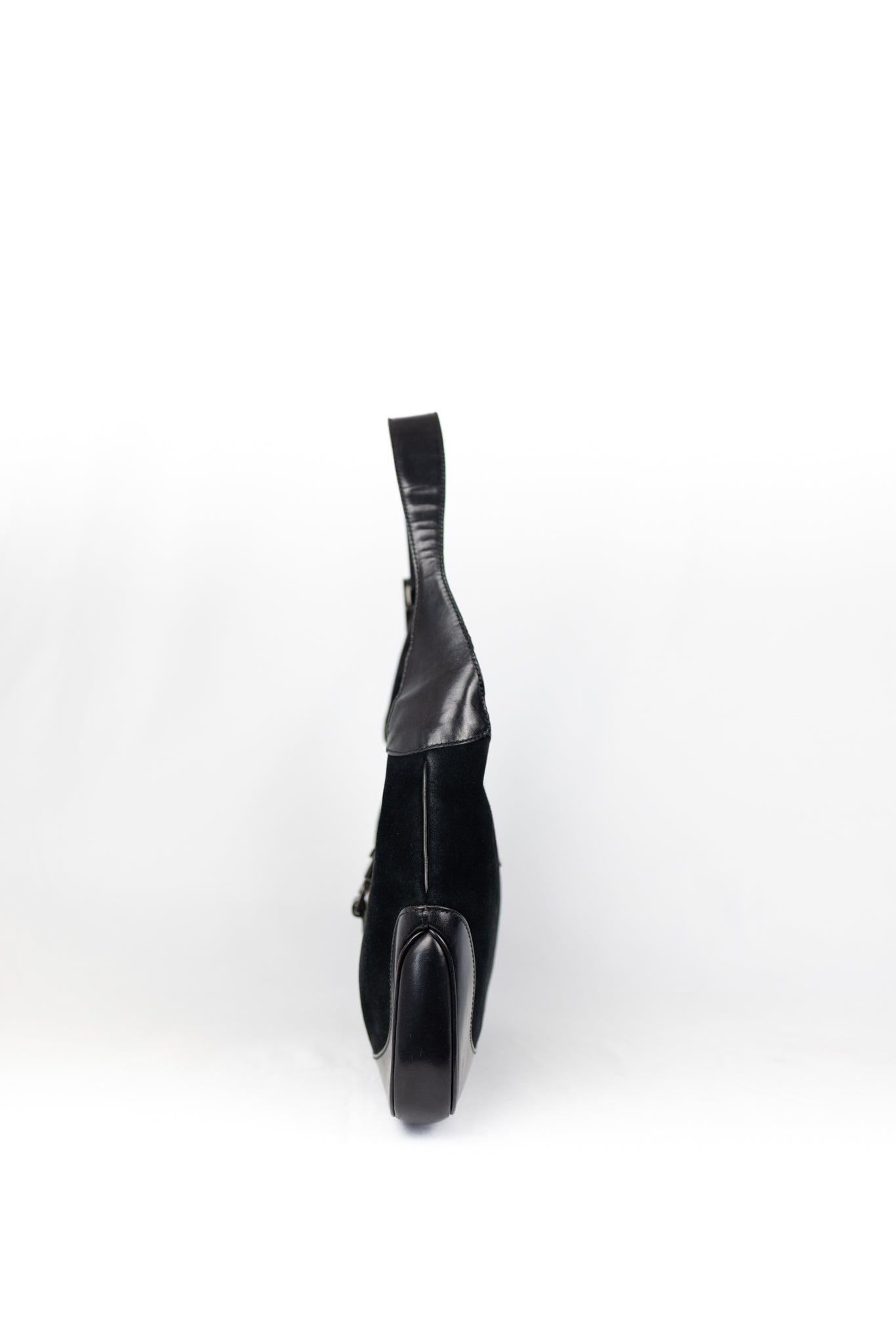 Gucci Black Suede Jackie Shoulder Bag (Rare)