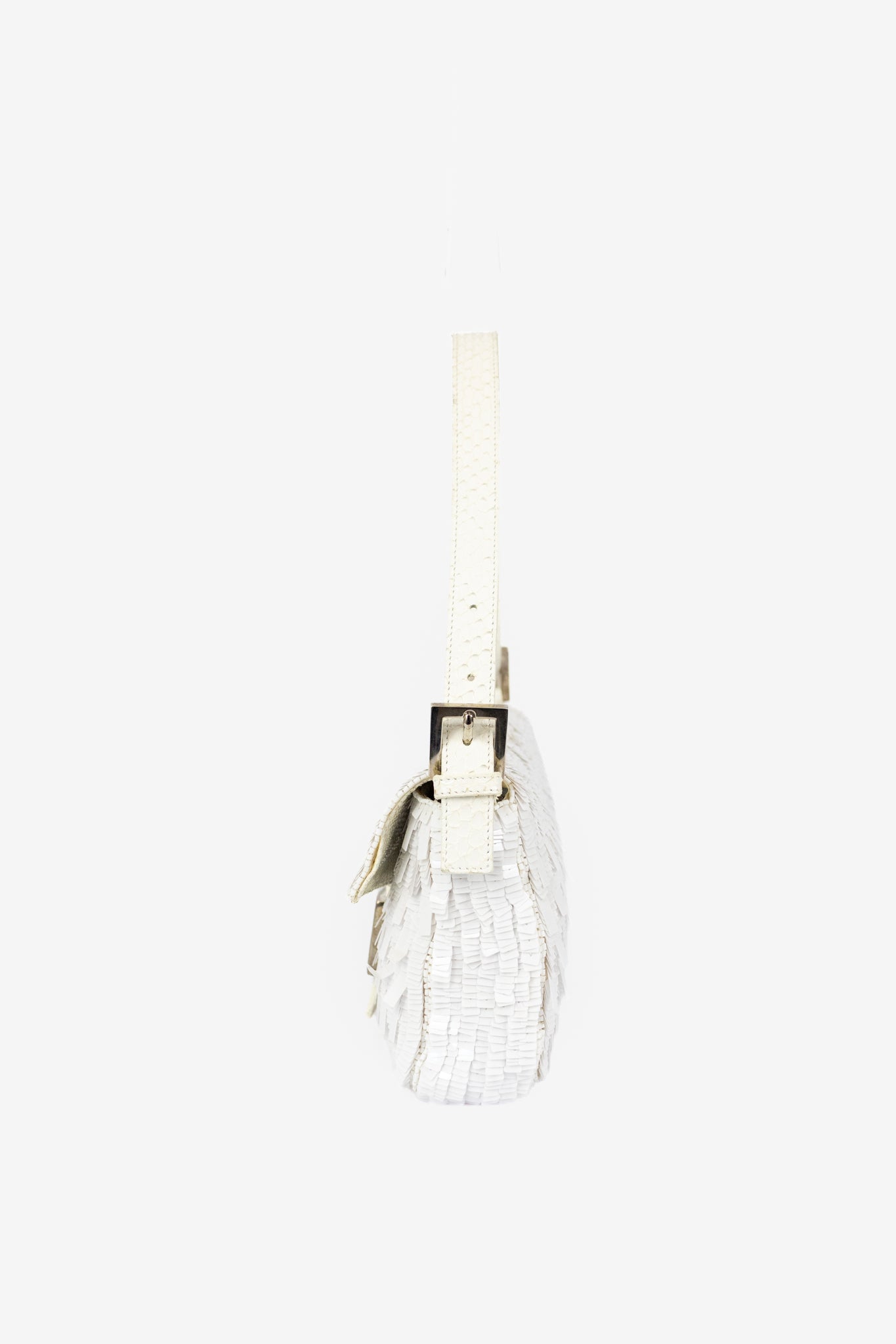Fendi Python Leather Sequin Baguette