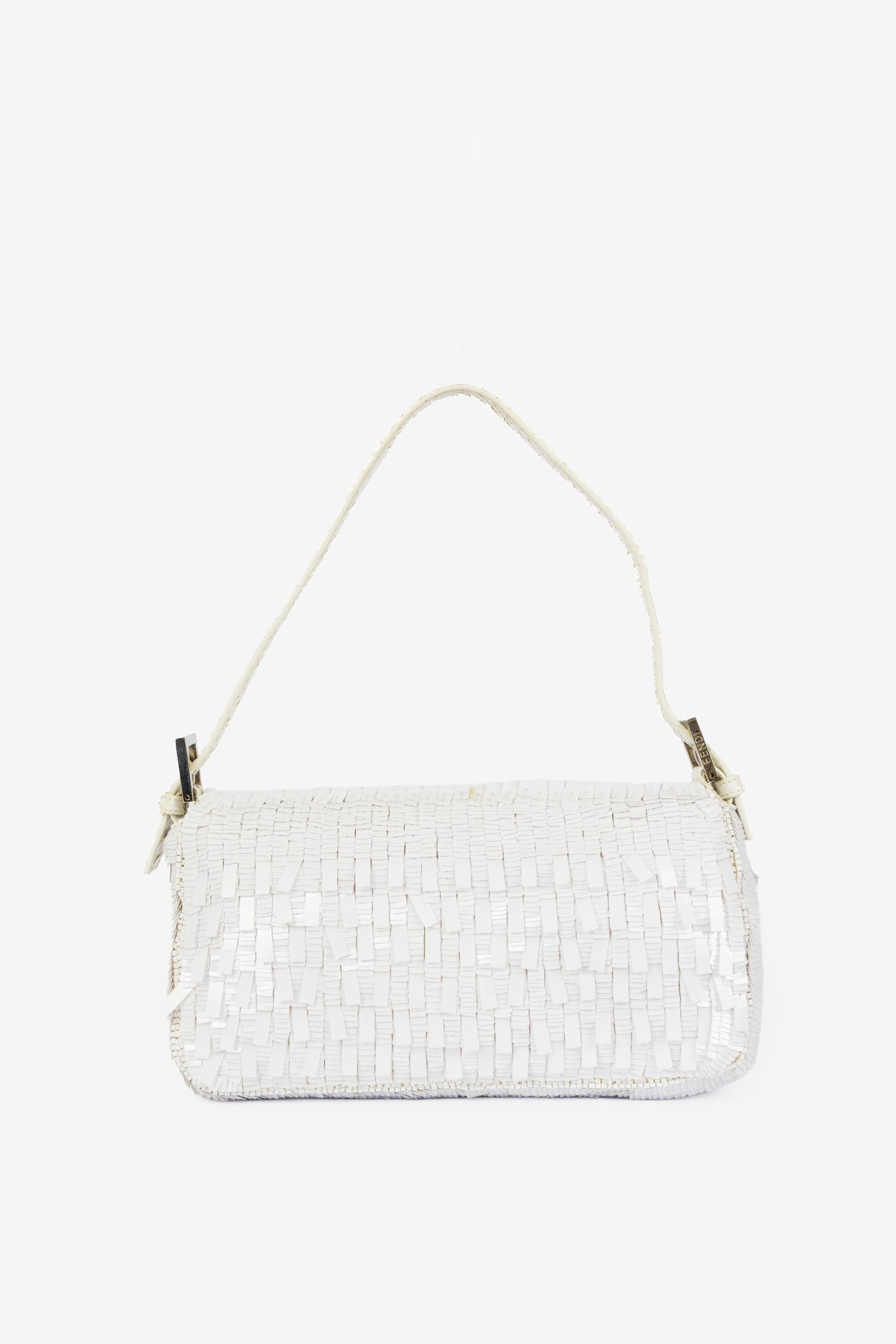 Fendi Python Leather Sequin Baguette