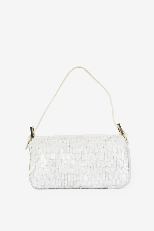 Fendi Python Leather Sequin Baguette