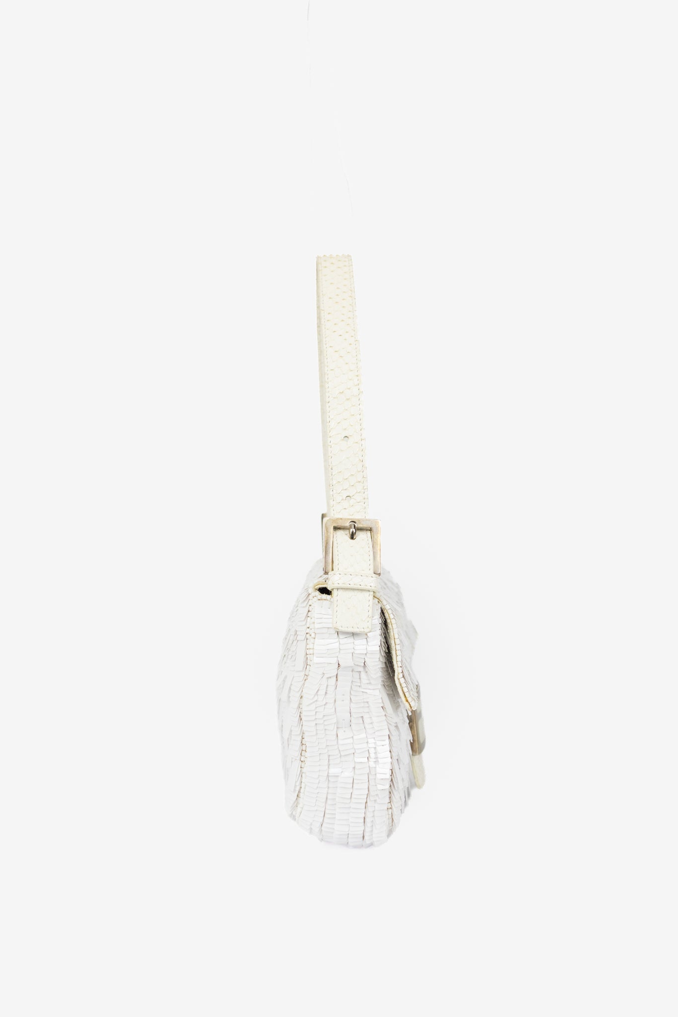 Fendi Python Leather Sequin Baguette